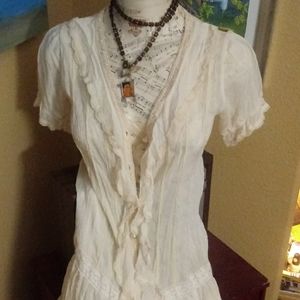 213 -cream color tunic/ dress